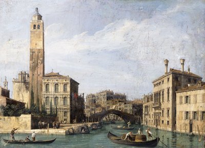 Canal Grande se San Geremia, Palazzo Labia a vchod do Cannaregio, cca 1726-1730 od Giovanni Antonio Canal