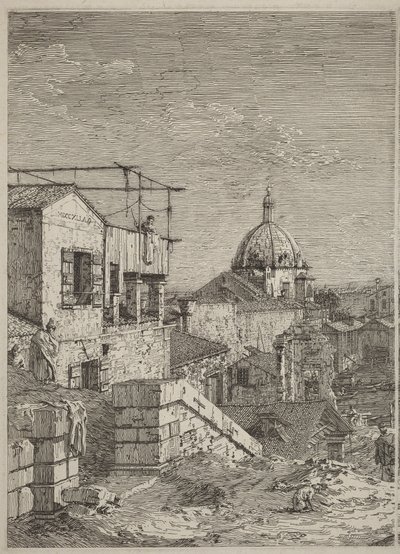 Dům s nápisem [vlevo] od Canaletto