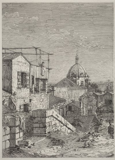 Dům s nápisem [vlevo] od Canaletto