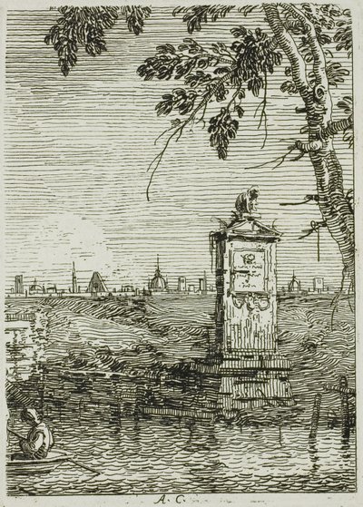 Malý pomník, z Vedute od Canaletto