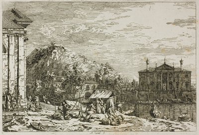 Trh v Dolo, z Vedute od Canaletto
