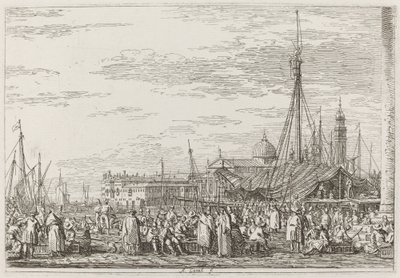 Trh na Molo [vlevo nahoře], c. 17351746. od Canaletto