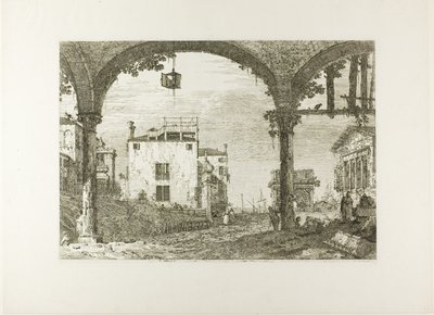 Portico s lucernou, od Vedute od Canaletto