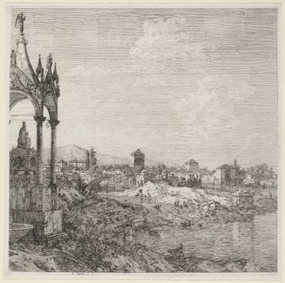 Pohled na město s biskupskou hrobkou, c. 1740. od Canaletto