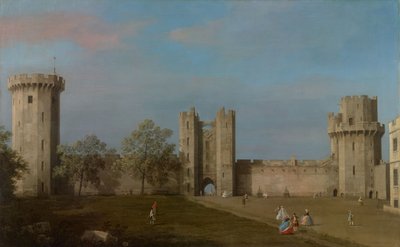 Hrad Warwick, východní fronta od nádvoří, 1752. od Canaletto
