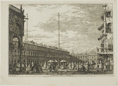 le Procuratie niove e S. Ziminian V., z Vedute od Canaletto