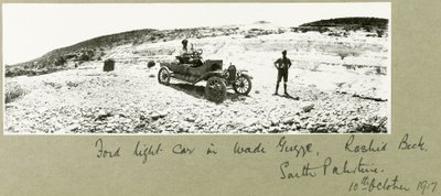 Lehký vůz Ford ve Wadi Guzzeh, Rashid Beck, Jižní Palestina, říjen 1917 od Capt. Arthur Rhodes