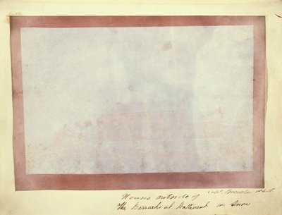 Domy před kasárnami u Buttevantu ve sněhu od Capt. Henry Craigie Brewster