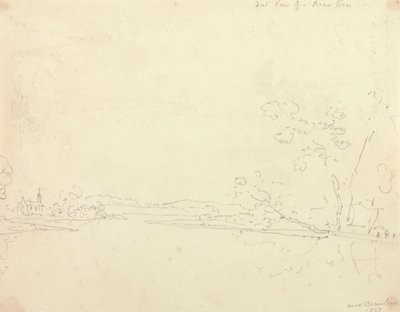Vzdálený pohled na Beaulieu, Hampshire od Capt. Thomas Hastings
