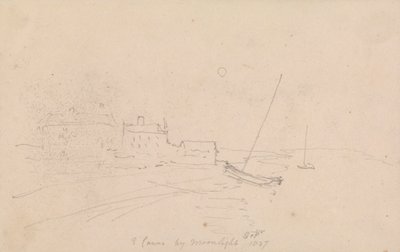 East Cowes by Moonlight, září 1827 od Capt. Thomas Hastings
