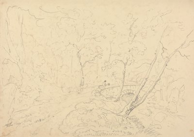 Holne Chase Bridge and River, 30 května 1833 od Capt. Thomas Hastings