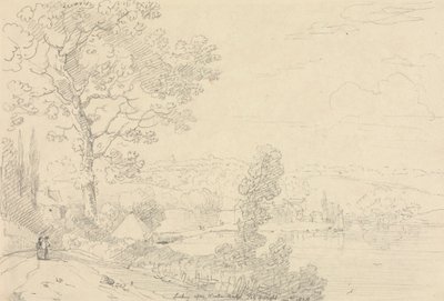 Pohled na Wootton Bridge, Isle of Wight, srpen 1828 od Capt. Thomas Hastings