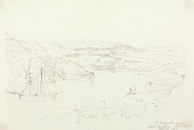 Saint Dogmaels z Cardiganu na Teifi, 8. září 1847 od Capt. Thomas Hastings