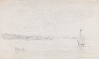Náčrt Cowes, Isle of Wight, od Solent od Capt. Thomas Hastings