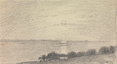 Náčrt nízkého slunce nad mořem, 20. srpna 1826 od Capt. Thomas Hastings