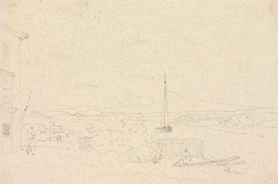 Náčrt říční krajiny, Isle of Wight od Capt. Thomas Hastings