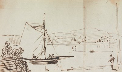 Náčrt plachetnice od Capt. Thomas Hastings