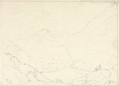 The Jaws of Borrowdale, sobota 27. června 1835 od Capt. Thomas Hastings