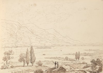 Dolní jezero od lorda Kenmarese, Killarney, září 1841 od Capt. Thomas Hastings