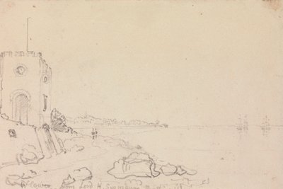 West Cowes z koupaliště lorda Henryho Seymoura, říjen 1825 od Capt. Thomas Hastings