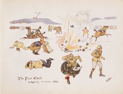 The First Shell, Ladysmith, 1899, od The Leaguer of Ladysmith, 1900 od Captain Clive Dixon