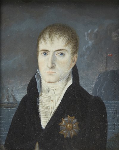 Portrét Napoleona Bonaparta na ostrově Svatá Helena, 1820 od Captain Dodgin