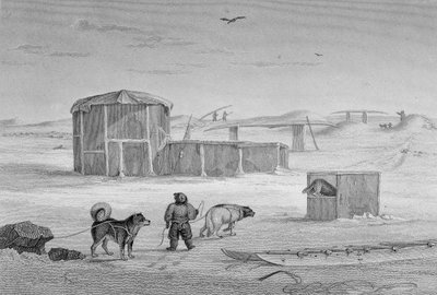Eskimauxův dům, postavený z ledu, Igloolik, 1822, z 