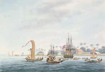 Point Venus, ostrov Otahytey, 1792 od Captain George Tobin