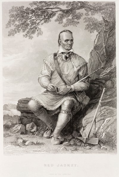 Červený plášť, náčelník Seneků od Captain Seth (after) Eastman