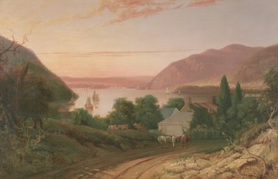 Řeka Hudson s dalekým výhledem na West Point od Captain Seth Eastman