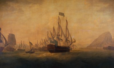 Reliéf Gibraltaru od admirála Lorda Howea od Captain William Elliott