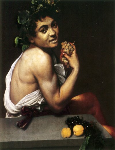 Autoportrét jako Bakchus od Caravaggio