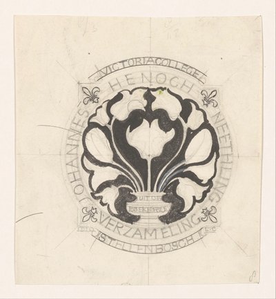 Návrh exlibris od Johannese Enocha Neethlinga od Carel Adolph Lion Cachet