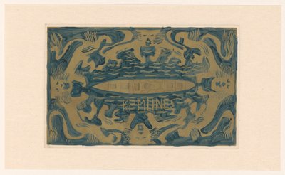 Design pro vinětu Koninklijke Paketvaart Maatschappij, K.P.M. linky od Carel Adolph Lion Cachet