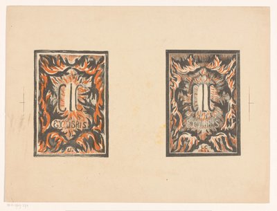 Dvě exlibris od Carel Lion Cachet od Carel Adolph Lion Cachet