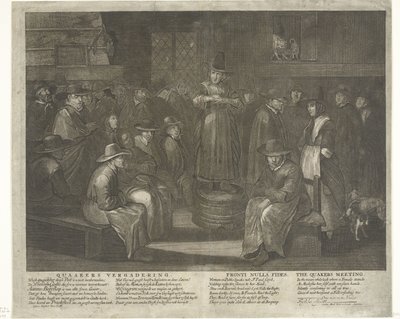 Quaakersvergadering Quaakers Vergadering. Fronti Nulla Fides. Setkání kvakerů. (název na objektu) od Carel Allard