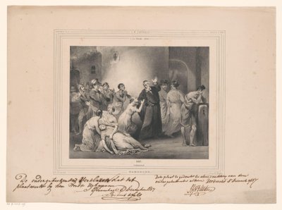 Sebeobětování pastora Hambroecka na Formose, 1662 Hambroek (titul na objektu) od Carel Christiaan Antony Last