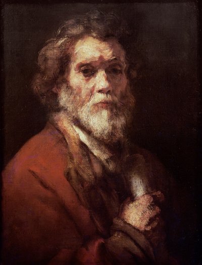 Hlava starého muže, kolem roku 1650 od Carel Fabritius