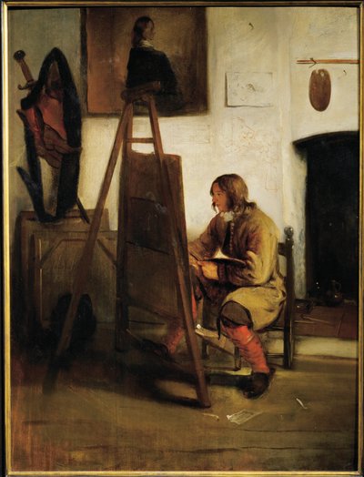 Mladý malíř v ateliéru (malba na plátno) od Carel Fabritius