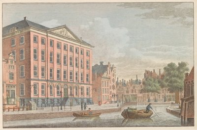 Římskokatolický panenský dům v Amsterdamu, asi 1790 R.C. Panenský dům v Amsterdamu. / Hospice Catolique dite Maison des Vierges à Amsterdam (název na objektu) od Carel Frederik Bendorp (I)