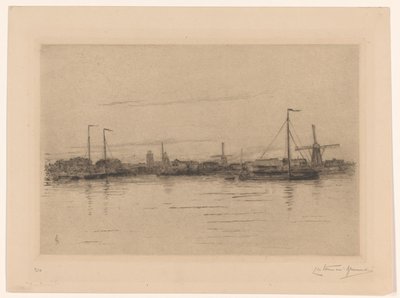 Pohled na Dordrecht od Carel Nicolaas Storm van 