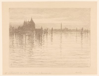 Pohled na baziliku Santa Maria della Salute z vody od Carel Nicolaas Storm van 