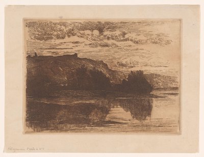 Ruiny van kasteel Poilvache Ruiny Poilvache, poblíž Dinant (původní název) od Carel Nicolaas Storm van 
