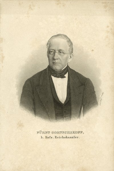 Princ Alexander Gorchakov , ruský státník (litho) od Carl (after) Mayer