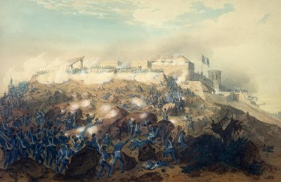 Útok amerických jednotek na hrad Chapultepec, 14. září od Carl (after) Nebel
