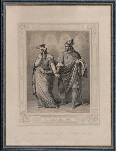 Nibelungové. Gunther a Brunhild, 1860. od Carl Arnold Gonzenbach