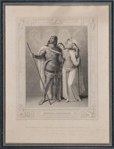 Nibelungové. Siegfried a Kriemhild, 1860. od Carl Arnold Gonzenbach