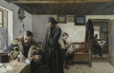 The Doctor Calls, cca 1900 (olej na plátně) od Carl Aspelin