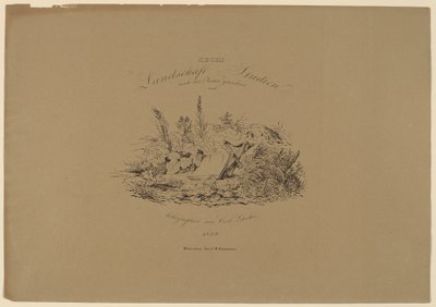 Šest krajinářských studií z přírody od Carl August Lebschee