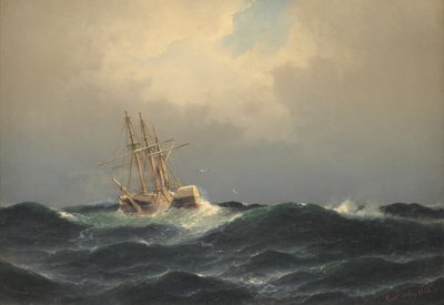 Parník v bouři v Atlantiku od Carl Bille